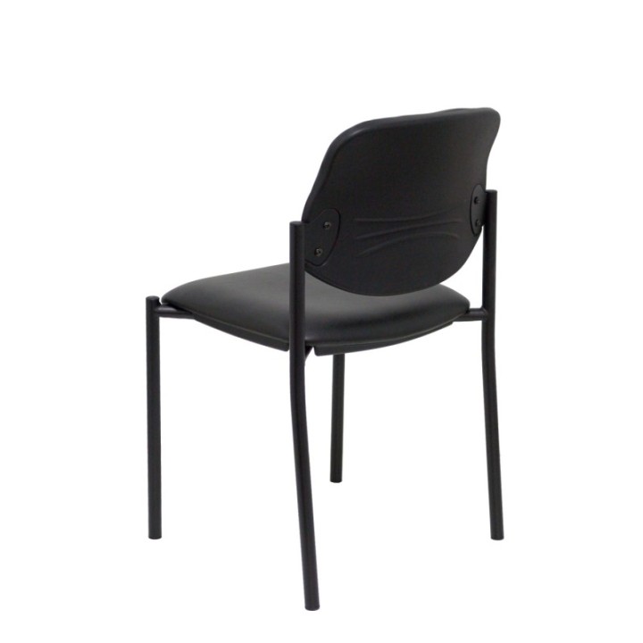 Silla fija Styl similpiel negro chasis negro