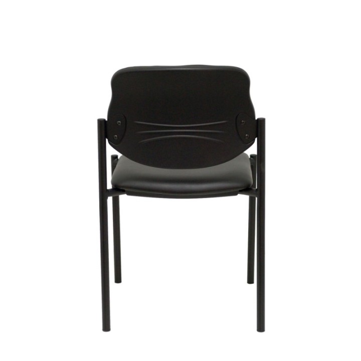 Silla fija Styl similpiel negro chasis negro