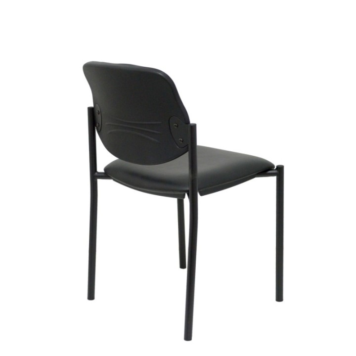Silla fija Styl similpiel negro chasis negro