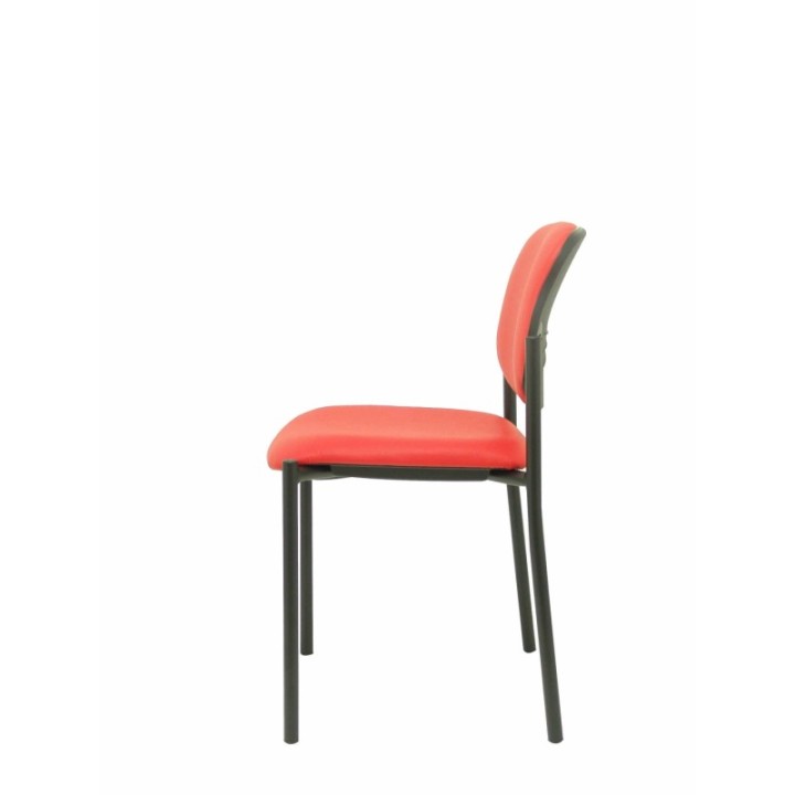 Silla fija Styl similpiel rojo chasis negro