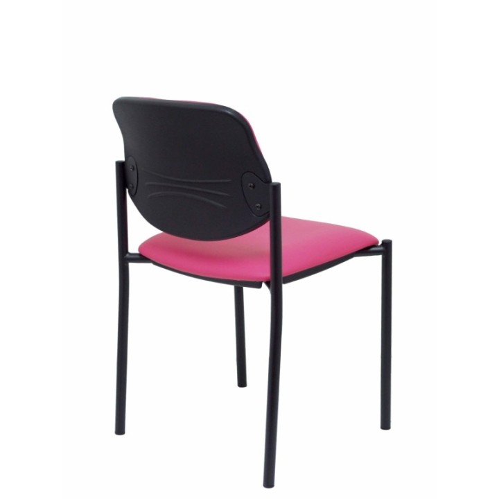 Silla fija Styl similpiel rosa chasis negro