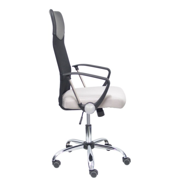 Silla Gontar respaldo malla negro asiento gris claro