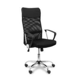 Silla Gontar respaldo malla negro asiento negro