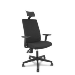 Silla I-Line arán negro con brazos regulables con cabecero