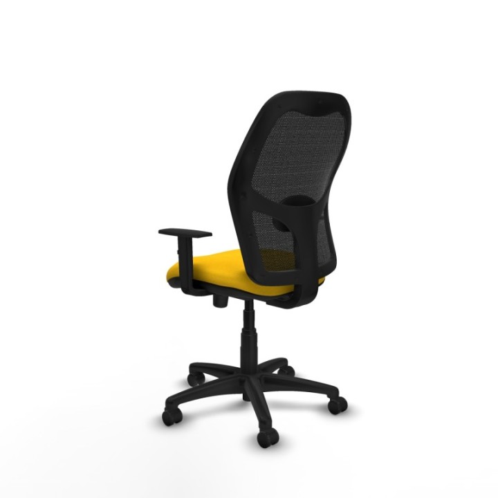 Alocén sincro malla negra bali amarillo brazos 1D base poliamida  ruedas engomadas 50mm