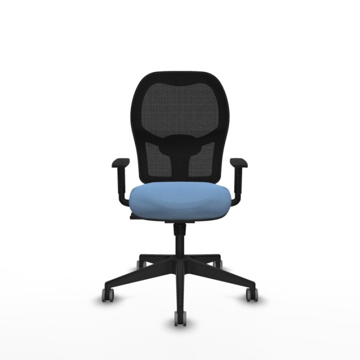 Alocén sincro malla negra bali azul cielo brazos 1D base piramidal  ruedas engomadas 65mm