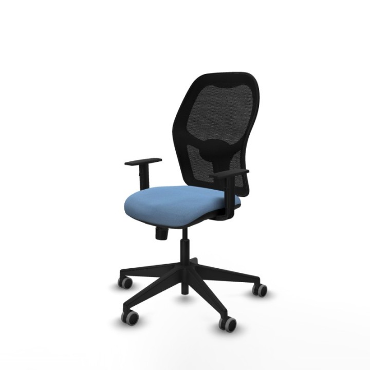 Alocén sincro malla negra bali azul cielo brazos 1D base piramidal  ruedas engomadas 65mm