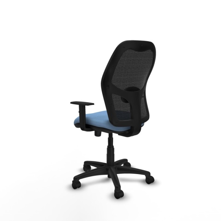 Alocén sincro malla negra bali azul cielo brazos 1D base poliamida  ruedas nailon 50mm