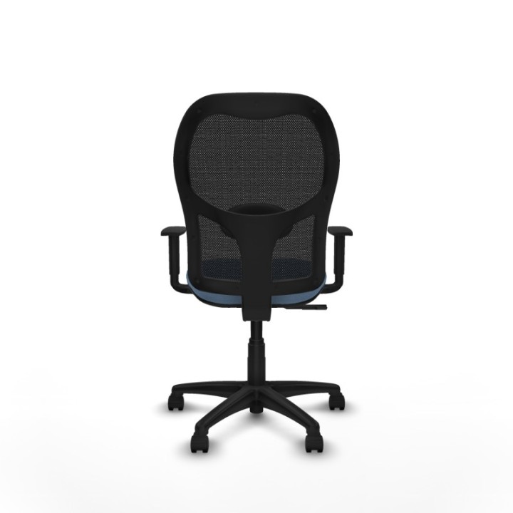 Alocén sincro malla negra bali azul cielo brazos 1D base poliamida  ruedas nailon 50mm