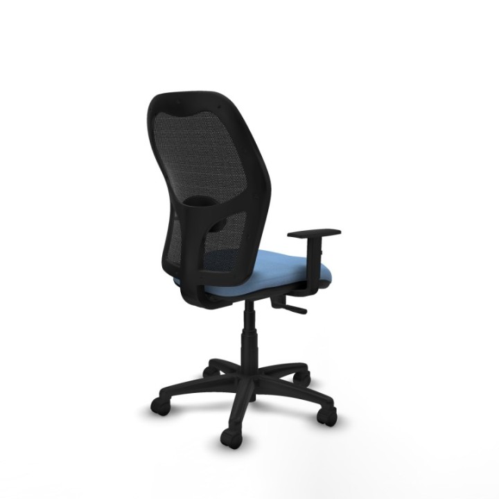 Alocén sincro malla negra bali azul cielo brazos 1D base poliamida  ruedas nailon 50mm