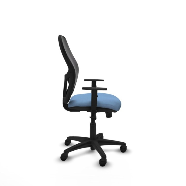 Alocén sincro malla negra bali azul cielo brazos 1D base poliamida  ruedas nailon 50mm