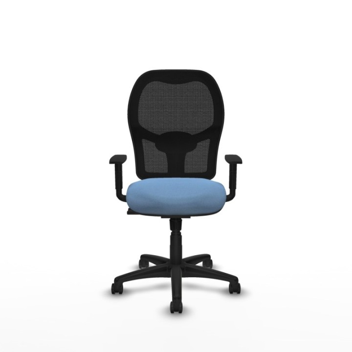 Alocén sincro malla negra bali azul cielo brazos 1D base poliamida  ruedas engomadas 50mm