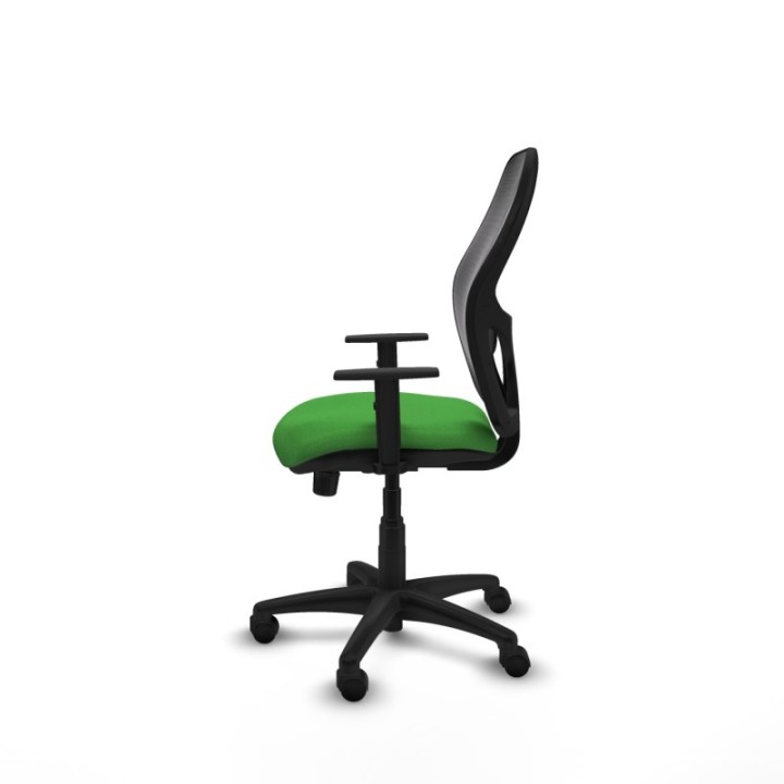 Alocén sincro malla negra bali verde brazos 1D base poliamida  ruedas nailon 50mm