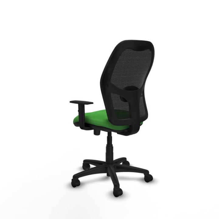 Alocén sincro malla negra bali verde brazos 1D base poliamida  ruedas nailon 50mm