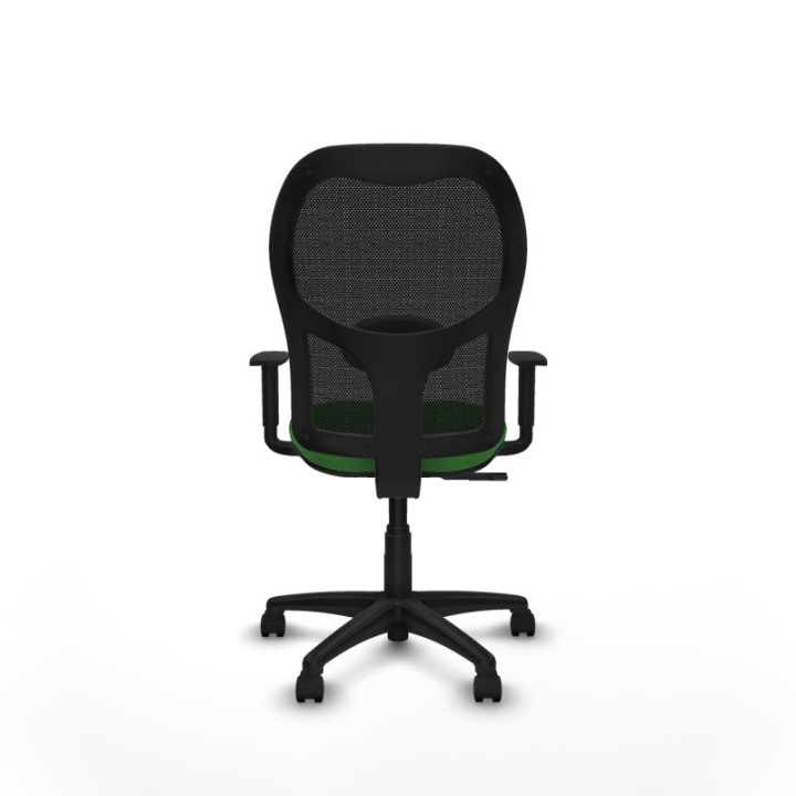 Alocén sincro malla negra bali verde brazos 1D base poliamida  ruedas nailon 50mm