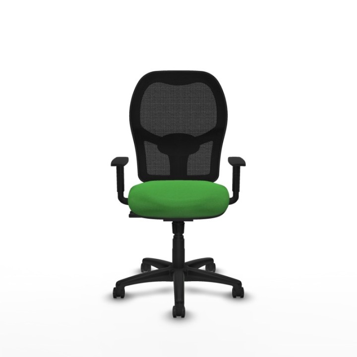 Alocén sincro malla negra bali verde brazos 1D base poliamida  ruedas engomadas 50mm