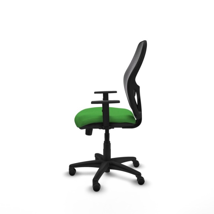 Alocén sincro malla negra bali verde brazos 1D base poliamida  ruedas engomadas 50mm