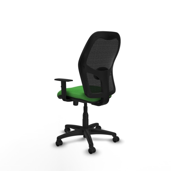 Alocén sincro malla negra bali verde brazos 1D base poliamida  ruedas engomadas 50mm