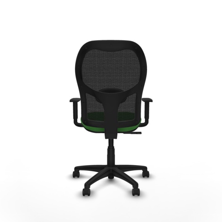 Alocén sincro malla negra bali verde brazos 1D base poliamida  ruedas engomadas 50mm