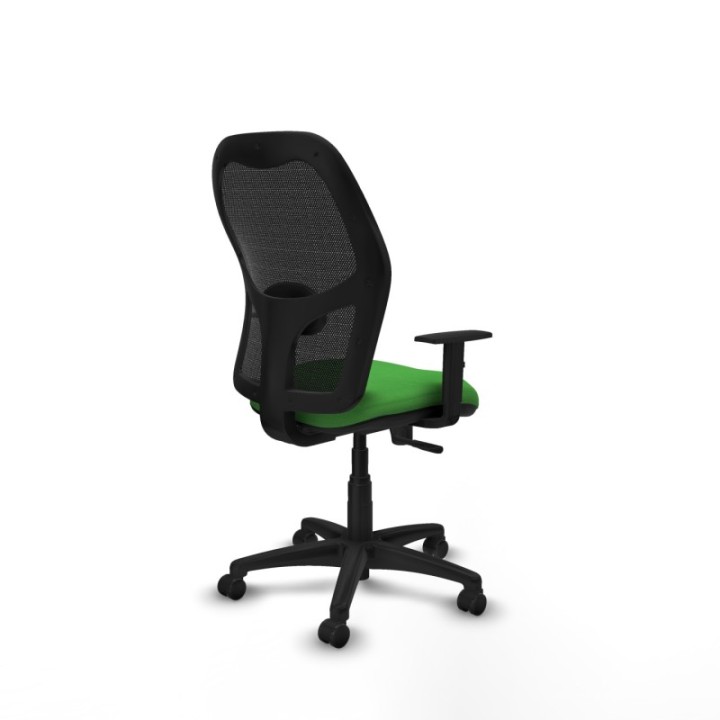 Alocén sincro malla negra bali verde brazos 1D base poliamida  ruedas engomadas 50mm