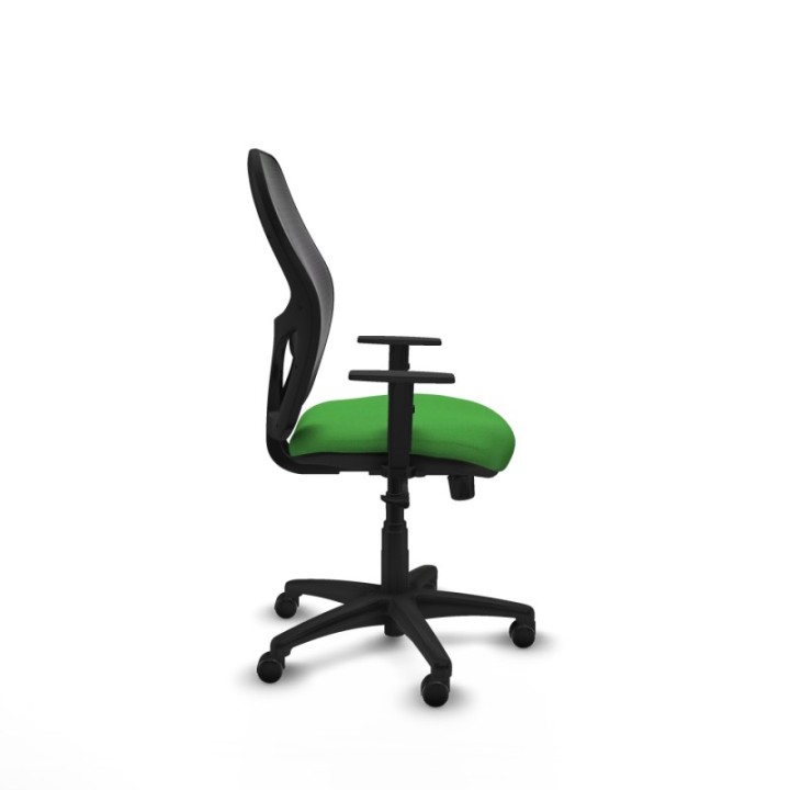 Alocén sincro malla negra bali verde brazos 1D base poliamida  ruedas engomadas 50mm