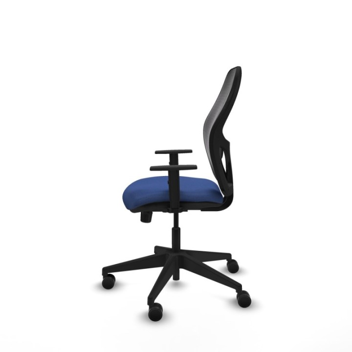 Alocén sincro malla negra bali azul marino brazos 1D base piramidal  ruedas nailon 65mm