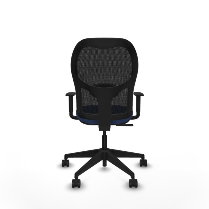 Alocén sincro malla negra bali azul marino brazos 1D base piramidal  ruedas nailon 65mm