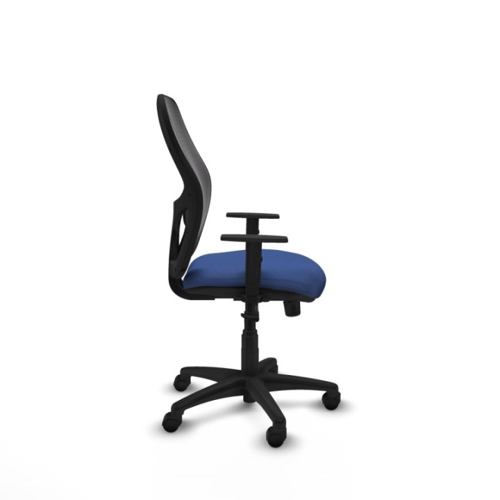 Alocén sincro malla negra bali azul marino brazos 1D base poliamida  ruedas nailon 50mm