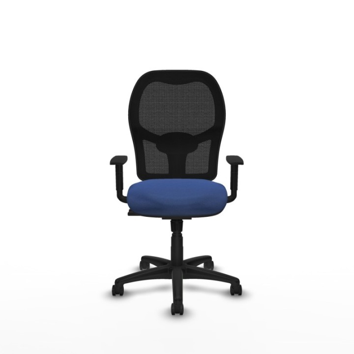 Alocén sincro malla negra bali azul marino brazos 1D base poliamida  ruedas engomadas 50mm