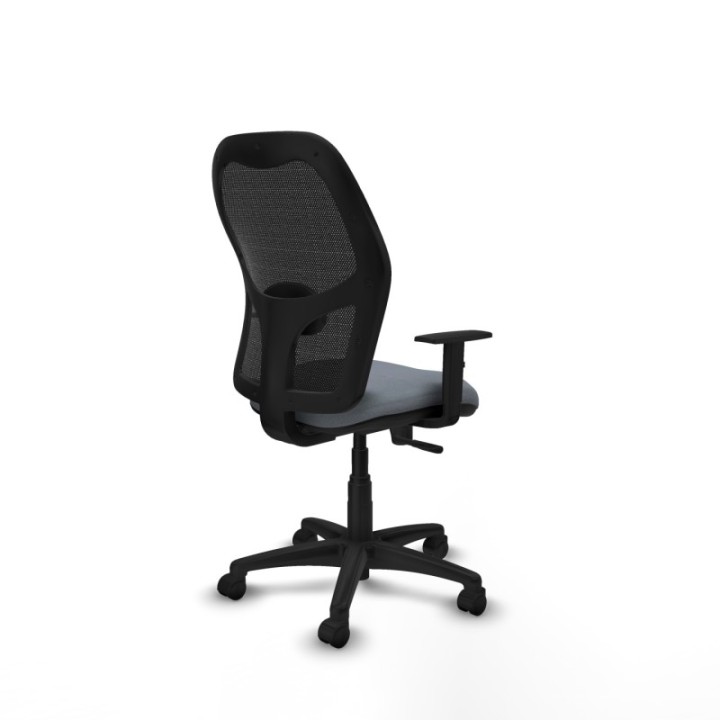 Alocén sincro malla negra bali gris brazos 1D base poliamida  ruedas nailon 50mm