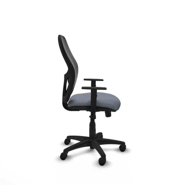 Alocén sincro malla negra bali gris brazos 1D base poliamida  ruedas nailon 50mm