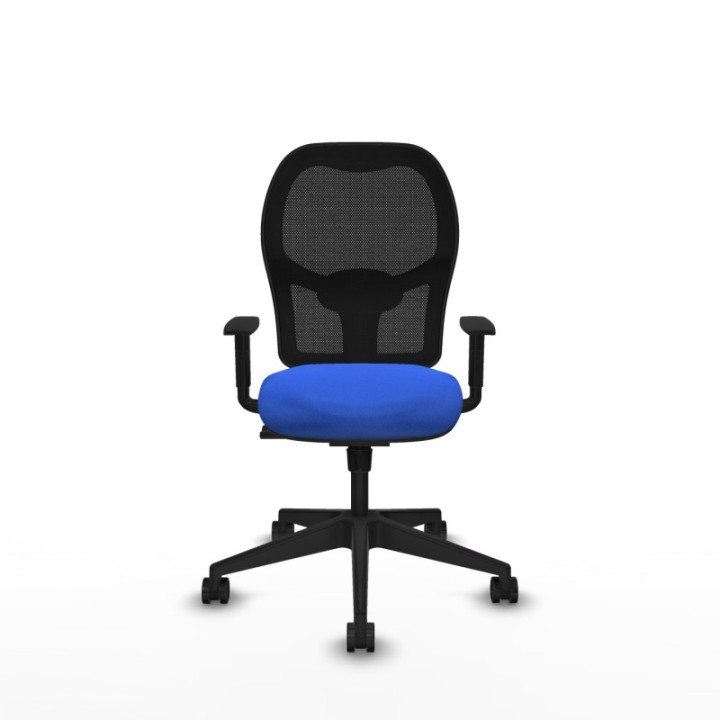 Alocén sincro malla negra bali azul brazos 1D base piramidal  ruedas nailon 65mm