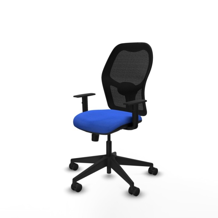 Alocén sincro malla negra bali azul brazos 1D base piramidal  ruedas nailon 65mm