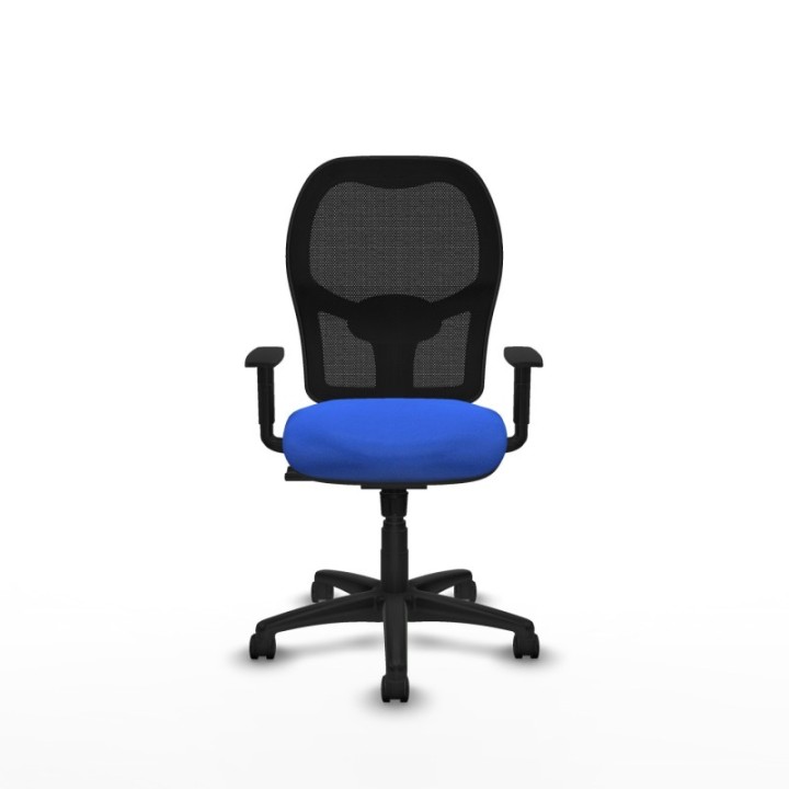 Alocén sincro malla negra bali azul brazos 1D base poliamida  ruedas nailon 50mm