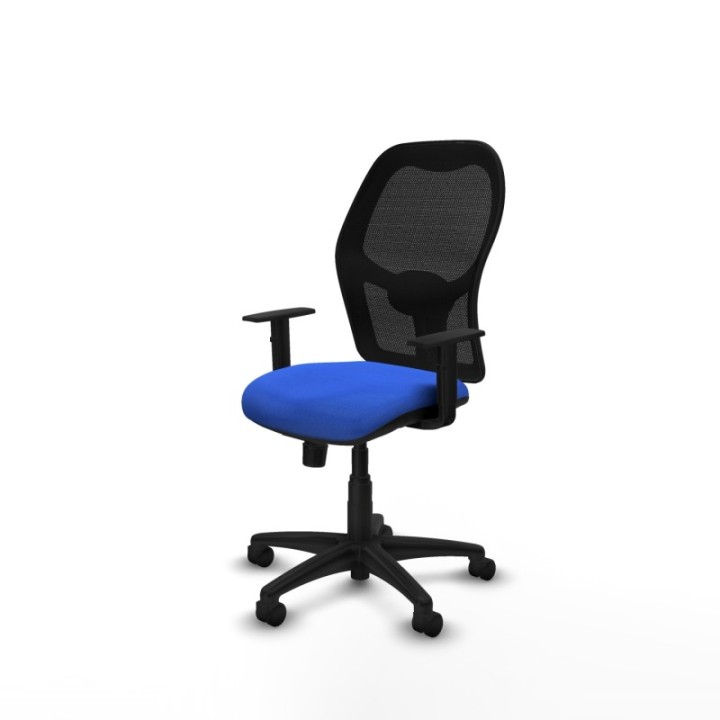 Alocén sincro malla negra bali azul brazos 1D base poliamida  ruedas nailon 50mm