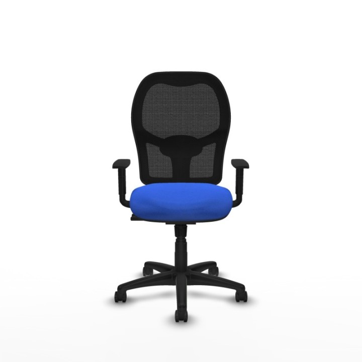 Alocén sincro malla negra bali azul brazos 1D base poliamida  ruedas engomadas 50mm