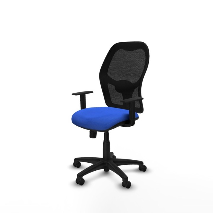 Alocén sincro malla negra bali azul brazos 1D base poliamida  ruedas engomadas 50mm