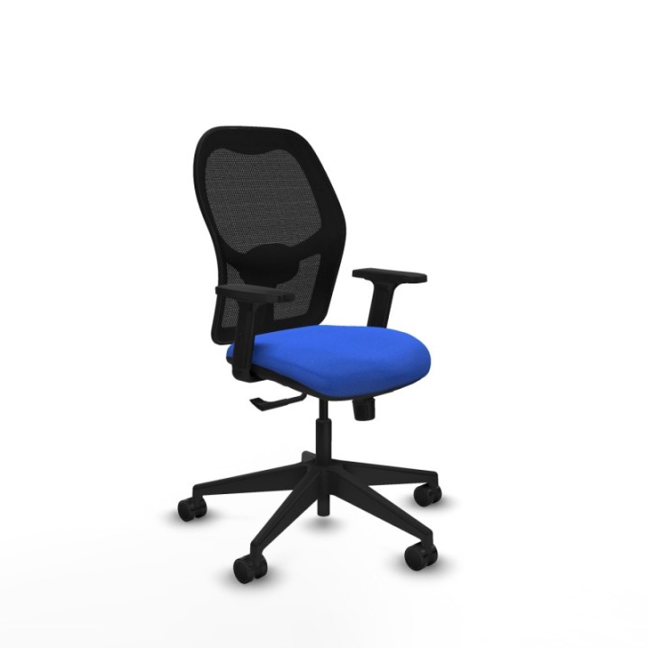 Alocén sincro malla negra bali azul brazos 2D base piramidal  ruedas nailon 65mm