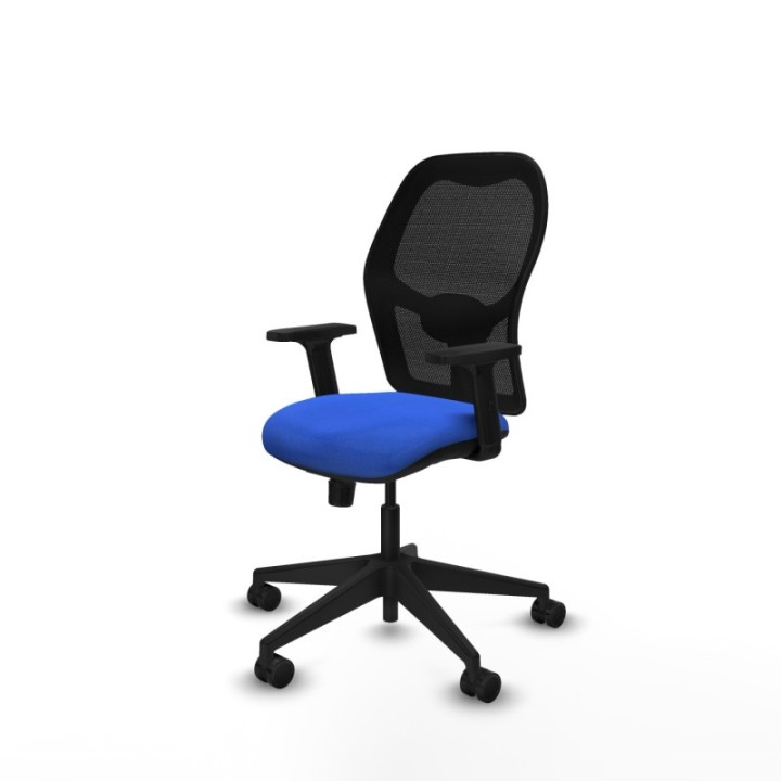 Alocén sincro malla negra bali azul brazos 2D base piramidal  ruedas nailon 65mm