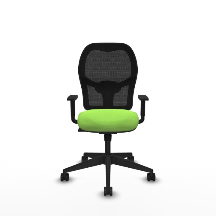 Alocén sincro malla negra bali pistacho brazos 1D base piramidal  ruedas nailon 65mm