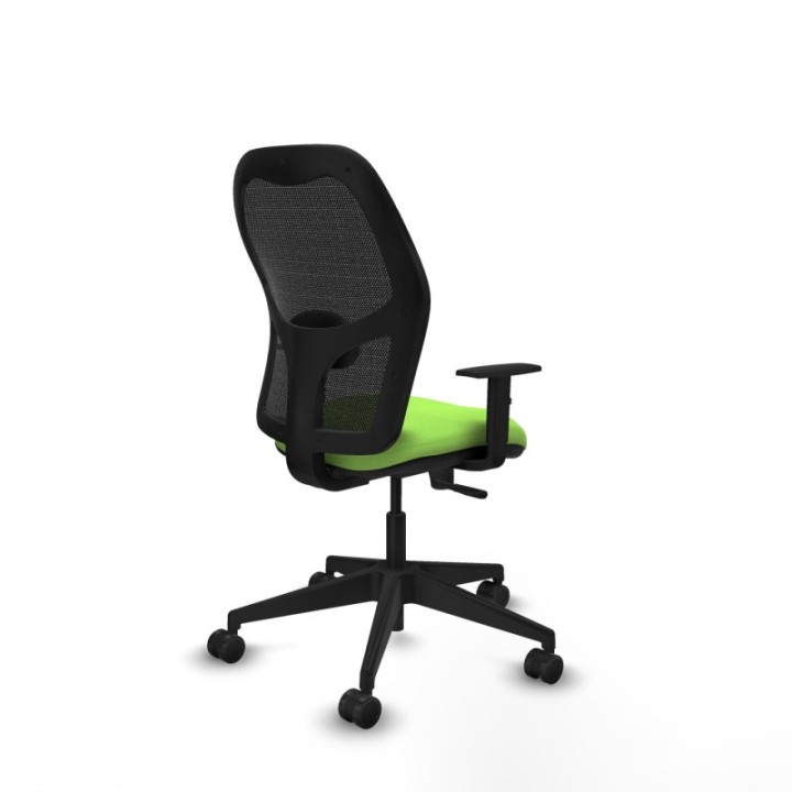 Alocén sincro malla negra bali pistacho brazos 1D base piramidal  ruedas nailon 65mm