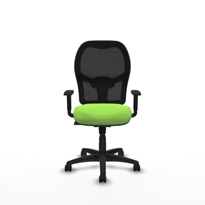 Alocén sincro malla negra bali pistacho brazos 1D base poliamida  ruedas nailon 50mm