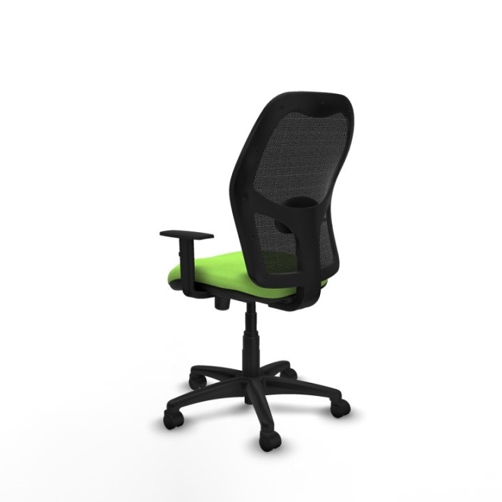 Alocén sincro malla negra bali pistacho brazos 1D base poliamida  ruedas nailon 50mm