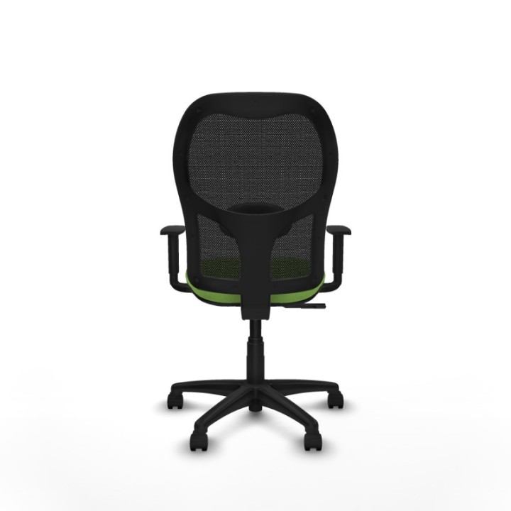 Alocén sincro malla negra bali pistacho brazos 1D base poliamida  ruedas nailon 50mm