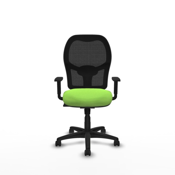 Alocén sincro malla negra bali pistacho brazos 1D base poliamida  ruedas engomadas 50mm