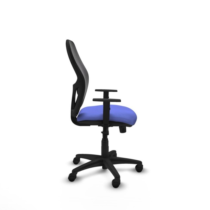 Alocén sincro malla negra bali azul claro brazos 1D base poliamida  ruedas nailon 50mm