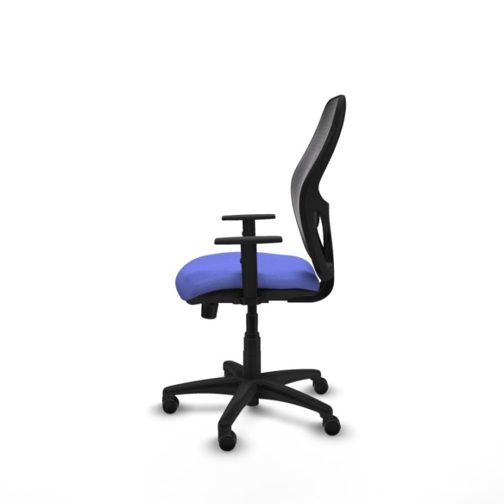 Alocén sincro malla negra bali azul claro brazos 1D base poliamida  ruedas engomadas 50mm