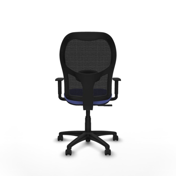 Alocén sincro malla negra bali azul claro brazos 1D base poliamida  ruedas engomadas 50mm