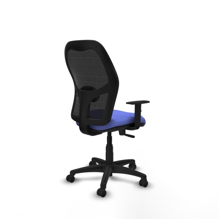 Alocén sincro malla negra bali azul claro brazos 1D base poliamida  ruedas engomadas 50mm