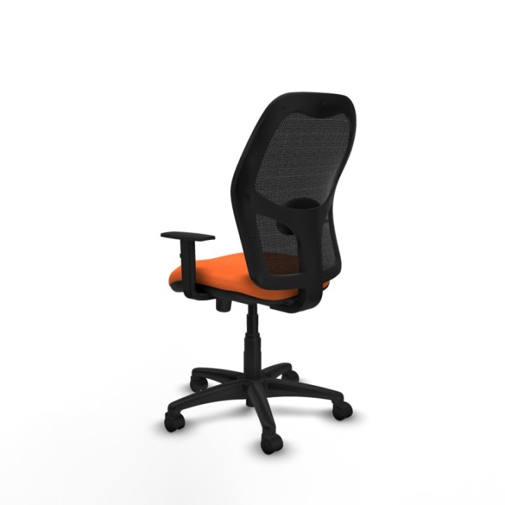 Alocén sincro malla negra bali naranja brazos 1D base poliamida  ruedas nailon 50mm